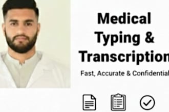 do accurate medical typing and medical data entry
