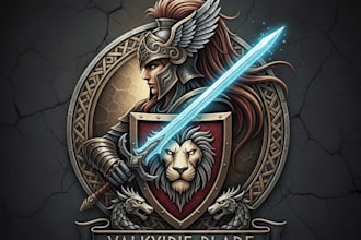 design a fierce and empowering female warrior logo for your brand