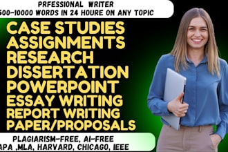 do case study analysis, report, assignment, research and summary writing