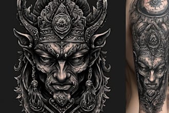 design traditional or modern tribal tattoo art