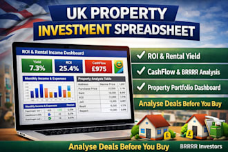 create a UK landlord rental income property deal analysis spreadsheet