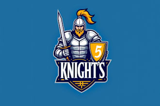 design outstanding knight warrior logo