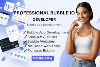 develop bubble website saas web application bubble mvp bubble io app developer
