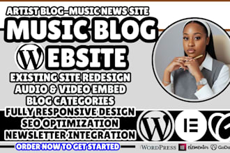 wordpress music blog, artist blog website, music news website entertainment site