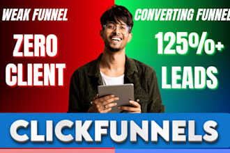 create clickfunnels lead sales funnel, setup course sales landing page , 2 0