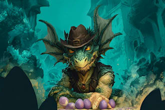 make illustrations for game cards or book cover