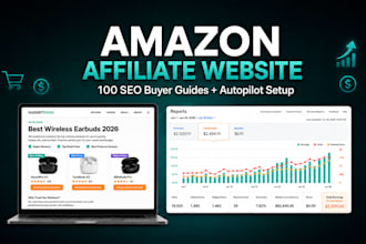 create amazon affiliate marketing autopilot website with 100 buyer guides