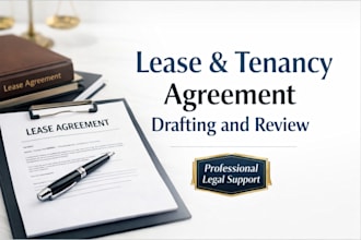 review and draft lease agreement, sublease tenancy agreement, eviction notice
