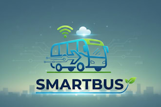 design a modern and professional smart bus logo for your brand