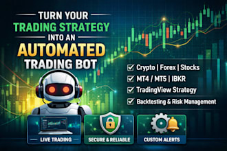 turn your trading strategy into an automated trading bot for crypto forex stocks