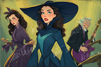 your portrait or your character in disney style