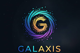 design a stunning and cosmic galaxy logo for your brand