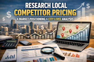 research local competitor pricing, market positioning and city level analysis