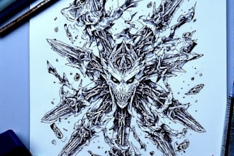 design professional japanese, asian style tattoo design