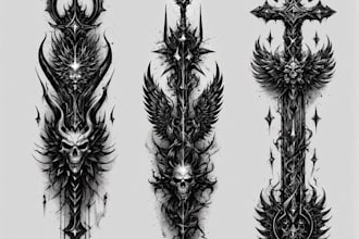 draw a unique custom tattoo sleeve, tailored tattoo artwork