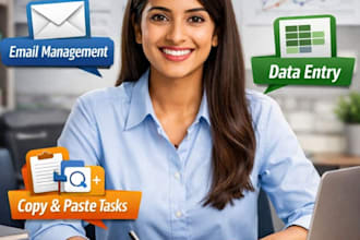 do data entry, email handling, typing and copy paste