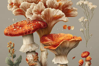 craft captivating fungi and botanical art