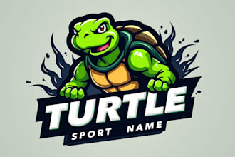 make an amazing turtle sport logo design