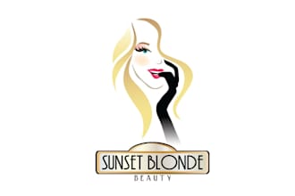 design amazing beautiful logo for sunset blonde beauty salon