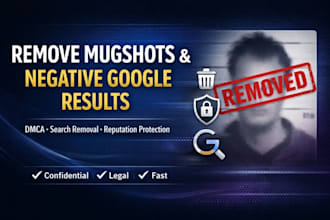 remove mugshots and arrest records using dmca takedown