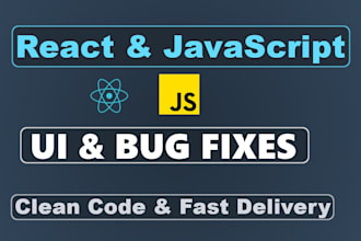 fix broken react components, javascript errors and UI issues