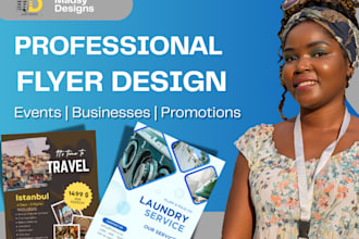 design professional flyers, posters, promotional graphics