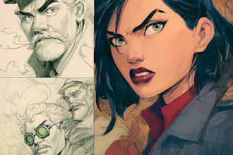 comic book illustration with comic book illustrator