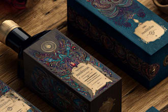design minimal, modern and luxury packaging or label