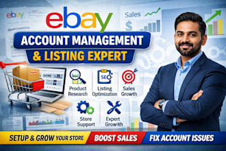 handle ebay listings, account setup and optimization