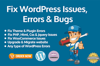 fix wordpress errors, bugs, CSS  layout issues