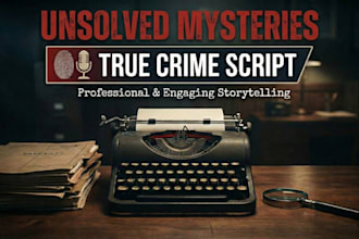 write a true crime script for your podcast and youtube