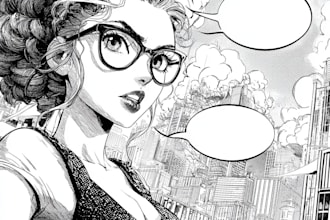 draw manga comic book for you
