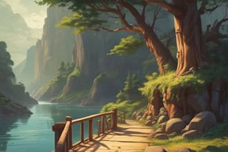 draw background for vtuber assets, visual  environtment