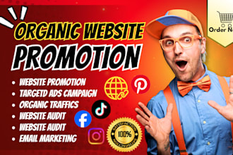 promote website store with organic promotion to boost website sales