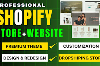 design shopify website, shopify store, shopify ecommerce store
