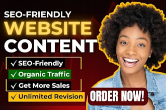 do website copywriting with seo website content and write website content copy