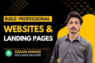 create landing page and complete wordpress website