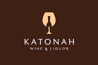 design a modern wine and craft beer logo for your brand