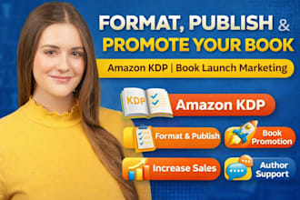 format, publish, promote your book on amazon, book launch marketing for authors