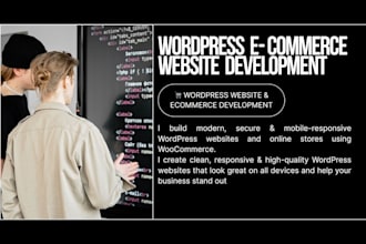 fix and customize wordpress ecommerce or woocommerce website