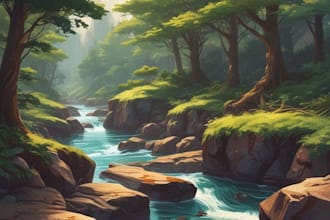 draw anime background for visual  or game illustrations