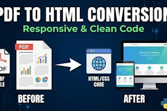 convert PDF to responsive HTML CSS using python
