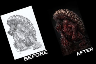 draw your custom artwork and upgrade it into realistic 3d using ai