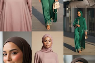 design modest fashion photography and model shot