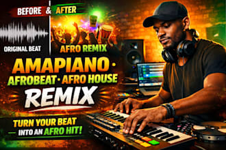 remix and edit your song beats into amapiano afrobeat and afro house producer