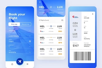 develop flight booking app, holiday planner, hotel booking, ticket booking app