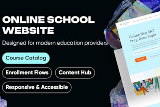 design elearning or lms website platform in figma for online education courses