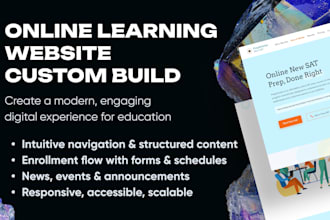design elearning or lms website platform in figma for online education courses