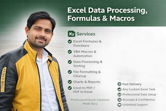 do excel data processing formulas and macros