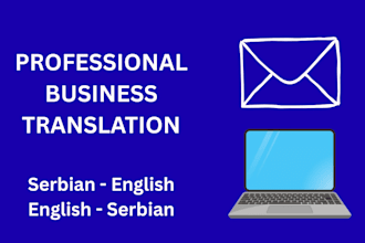 translate and adapt business communication in serbian and english
